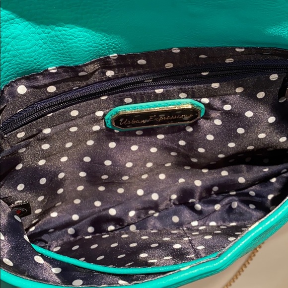 Urban Expressions Turquoise Crossbody/Clutch - Picture 3 of 4